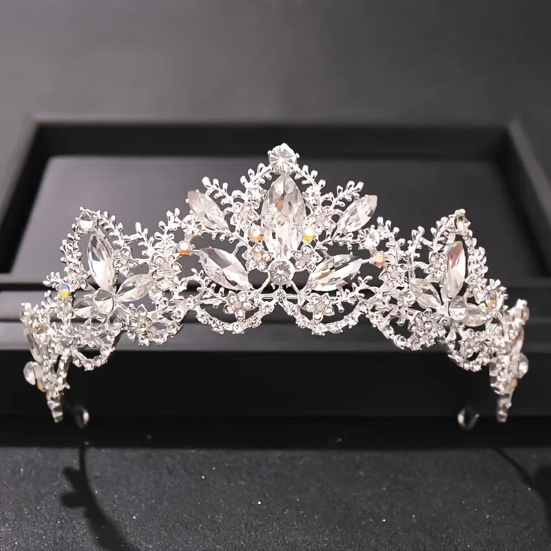 Baroque Luxury Crystal AB Bridal Crown Tiaras Light Gold Diadem Tiara for Women Bride Wedding Hair Accessories Jewelry Crown LUXLIFE BRANDS