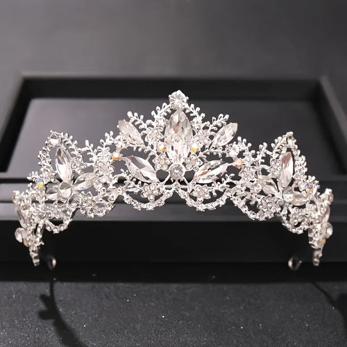 Baroque Luxury Crystal AB Bridal Crown Tiaras Light Gold Diadem Tiara for Women Bride Wedding Hair Accessories Jewelry Crown LUXLIFE BRANDS