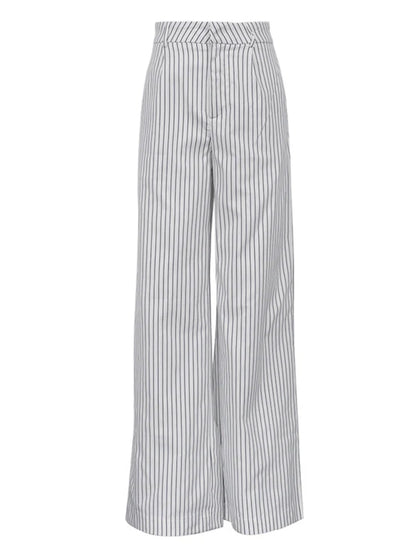 Aynaray Spring Summer 2024 Women Striped Office Trousers High Waist Loose Wide Leg Flare Pants For Women