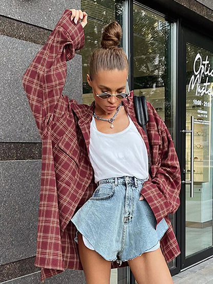 Autumn Oversized Loose Fit Long Blouse