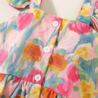 (0-3 Years Old) Summer Baby Girl Flower Small Flying Sleeve Top And Shorts Set Cute Beach Set For Girls Luxlife Brands