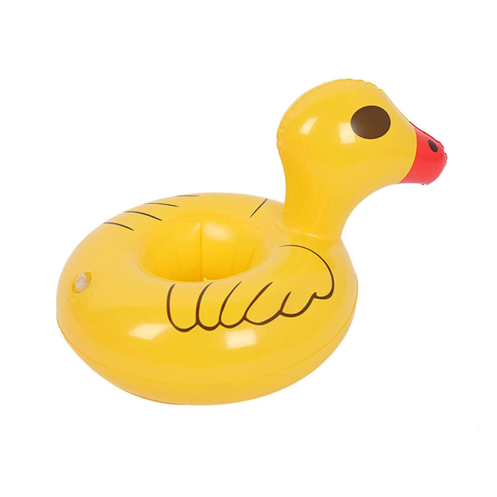 Pool Floating Cup Holder Inflatable Flamingo Drink Holders Mini Bar Coasters Swimming Pool Float Kids Toys Pool Party Decoration