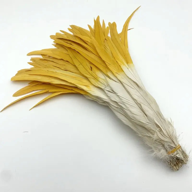 50PCS Two-Tone Rooster Tail Feathers (35-40CM)