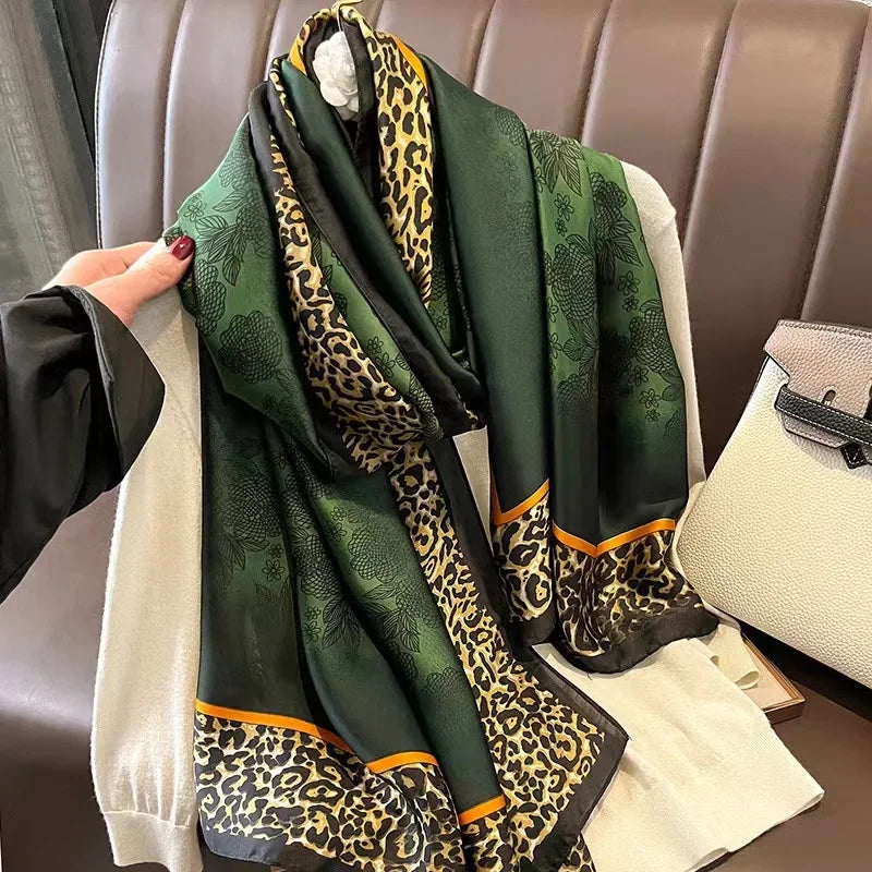 180*90cm Luxury Brand Spring Summer Autumn Women Clothing New Fashion Color matching printed silk scarf lady popular turba