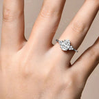 ATTAGEMS New Solid S925 Sliver 2.0ct Moissanite Rings for Women D VVS1 Pear Shape Diamond Engagement Wedding Fine Jewelry Gift Luxlife Brands