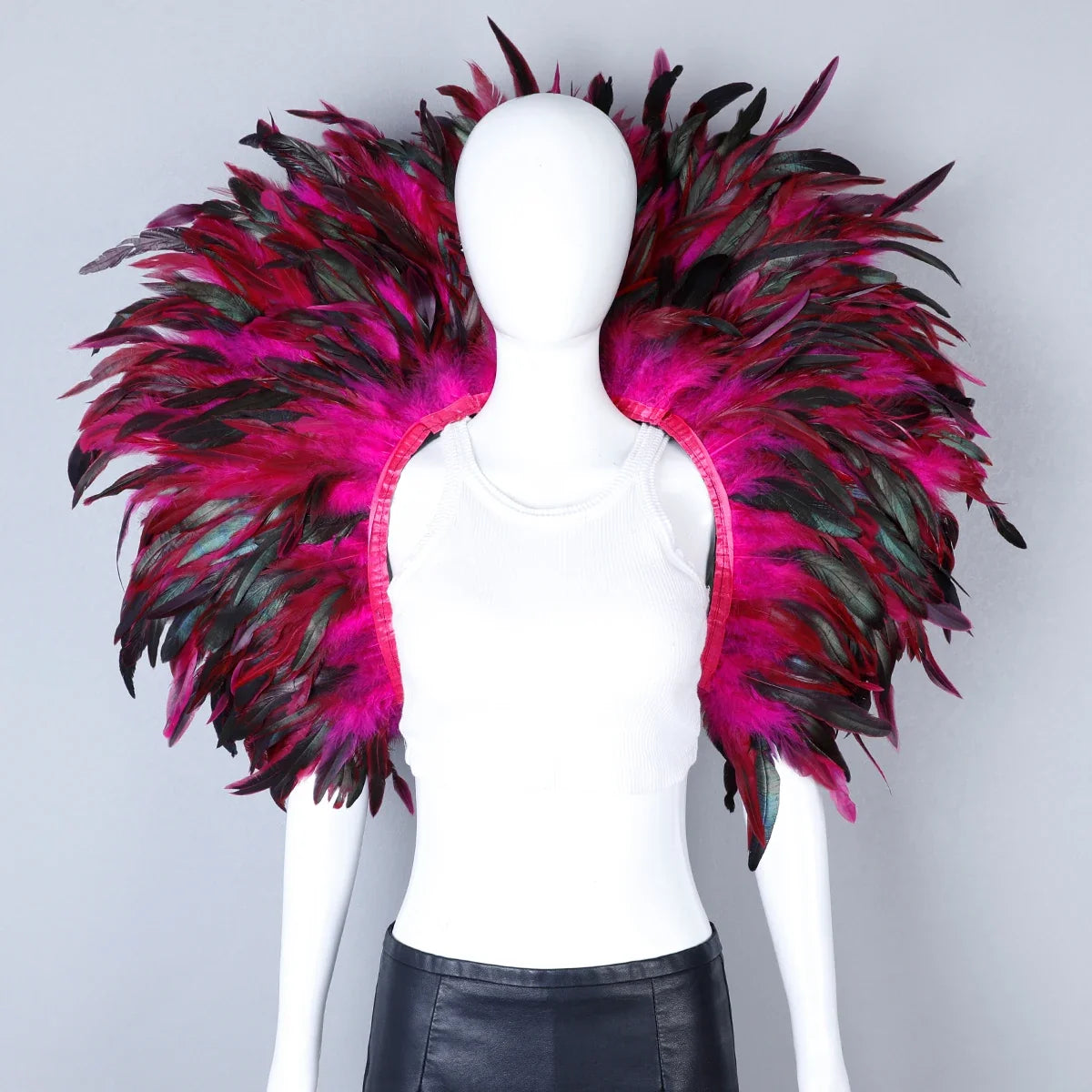 Festival Carnival Feather Shoulder Shawl