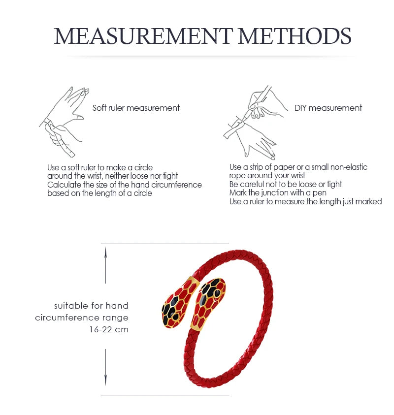 Double Snake Head Cuff Bangles Braided Leather