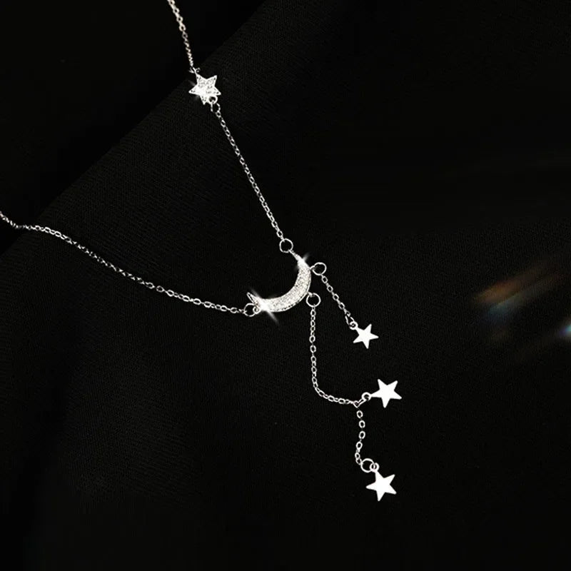 Dazzling Star & Moon Necklace LUXLIFE BRANDS