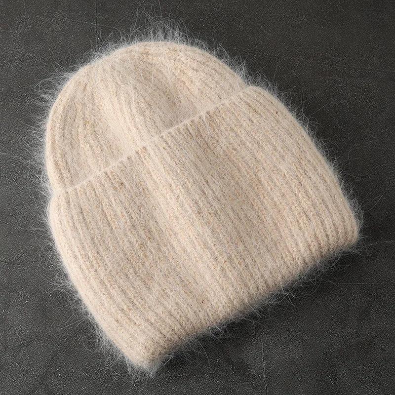 Women’s Rabbit Fur Beanie Hat LUXLIFE BRANDS