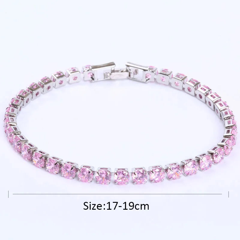 4mm Cubic Zirconia Tennis Bracelet