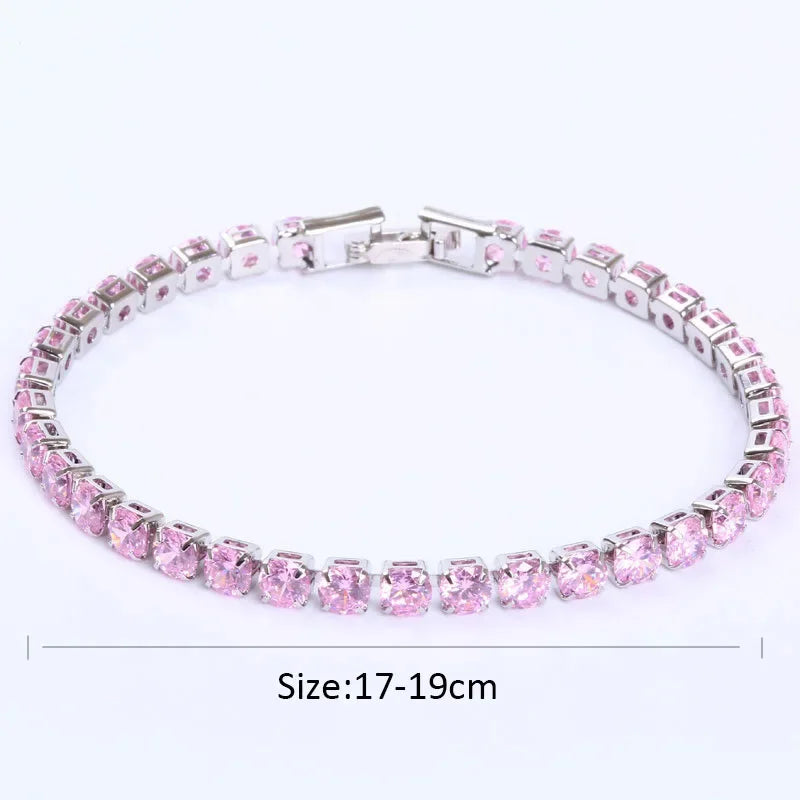 4mm Cubic Zirconia Tennis Bracelet