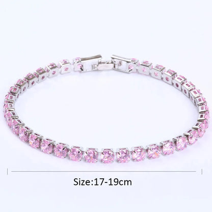 4mm Cubic Zirconia Tennis Bracelet