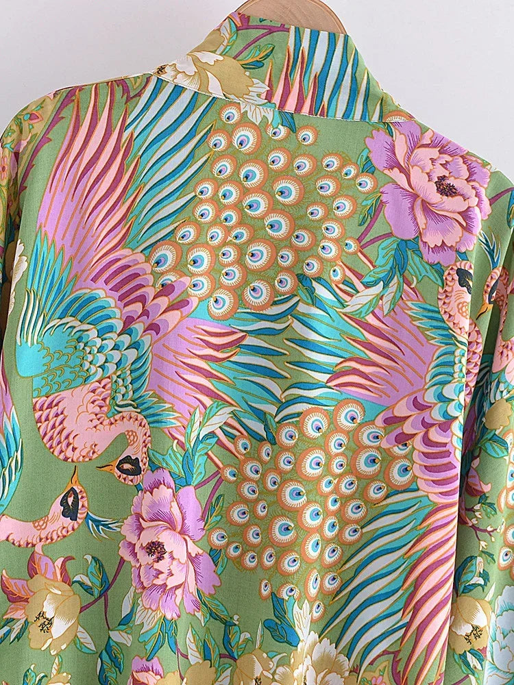 Tropical Vintage Boho Kimono
