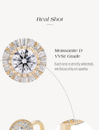 ATTAGEMS Round Cut 0.5CT Full Moissanite Ring DVVS1 Real 925 Sterling Silver for Women Engagement Fine Jewelry Shipping From USA Luxlife Brands
