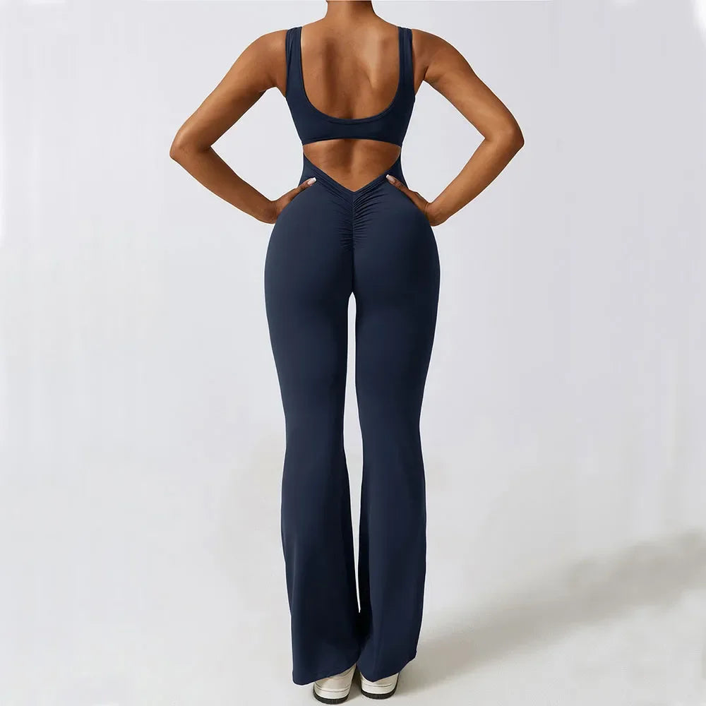 Wide Leg Sports Jumpsuit LUXLIFE BRANDS