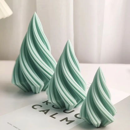 Beautiful 3D Unique Candles Molds Carved Wavy Candle Abstract Art Geometric Irregular Silicone Candle Mould For Home Decoration LUXLIFE BRANDS