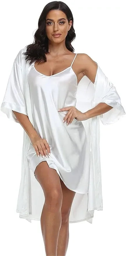 Silk Evening Chemise Nightgown LUXLIFE BRANDS