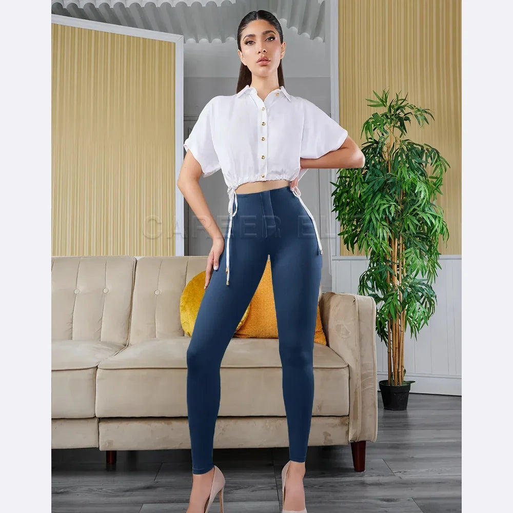 Women High Waist Body Shaper Tummy Compression Leggings Pants Reducing and Shaper Thigh  Slimmer Sheath Stretch Skinny Trousers