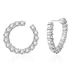 ATTAGEMS Moissanite Hool Earrings 925 Sterling Silver Passed the Diamond Test Wedding Earrings for Women Gift Fine Jewelry Band Luxlife Brands