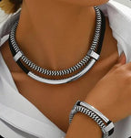 Statement Double Necklace & Bracelet Set Luxlife Brands