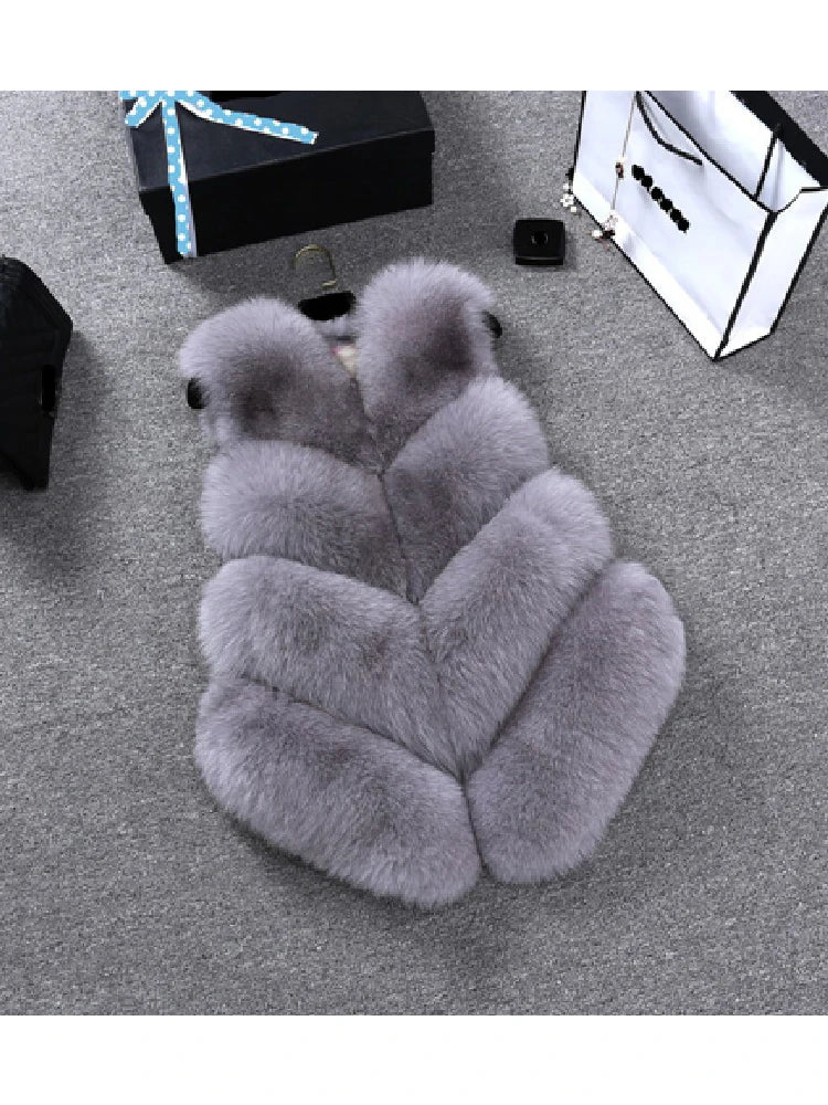 Luxury Faux Fox Fur Vest LUXLIFE BRANDS