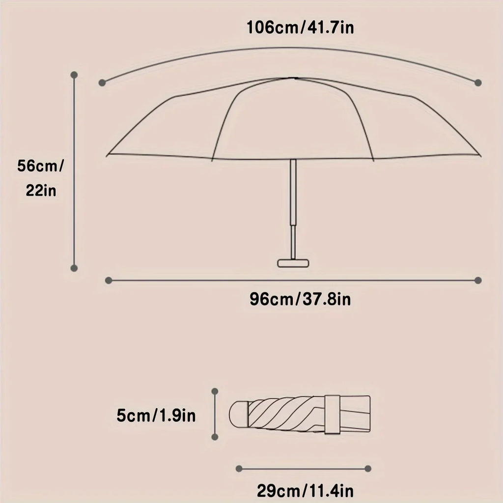 1PC Retro Window Flower Pattern Transparent Umbrella Fully Automatic Opening and Closing Portable Travel Umbrella