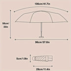 1PC Retro Window Flower Pattern Transparent Umbrella Fully Automatic Opening and Closing Portable Travel Umbrella Luxlife Brands