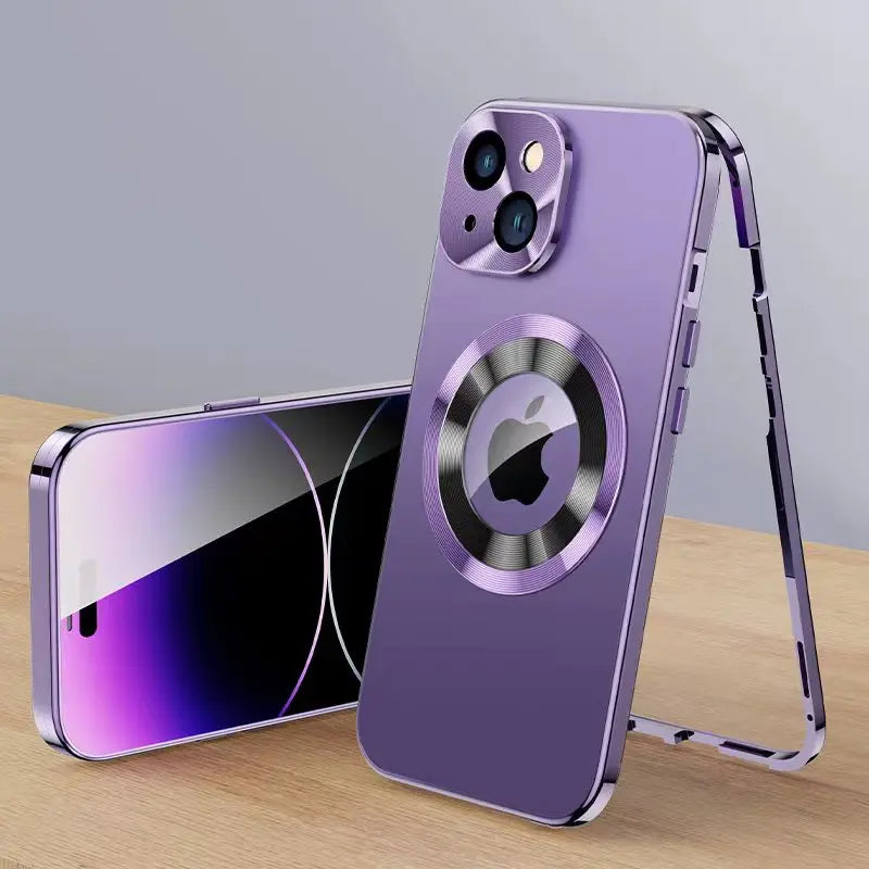 360 Metal Aluminium Alloy Case for iPhone 16 15 14 13 Pro Max Full Camera Lens Protective Original Color Phone Ultrathin Cover