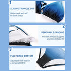 Anfilia Women's Bikini Set Gradient Swimwear Halter Swimsuit Side Bandage Bathing Suit Beachwear Sexy Bikini Luxlife Brands