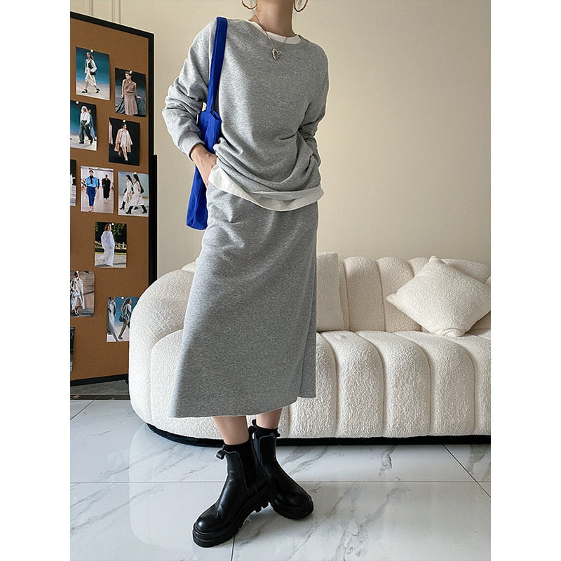 Casual loose sweater dress suit fashion ladies suit 2023 spring and autumn new style