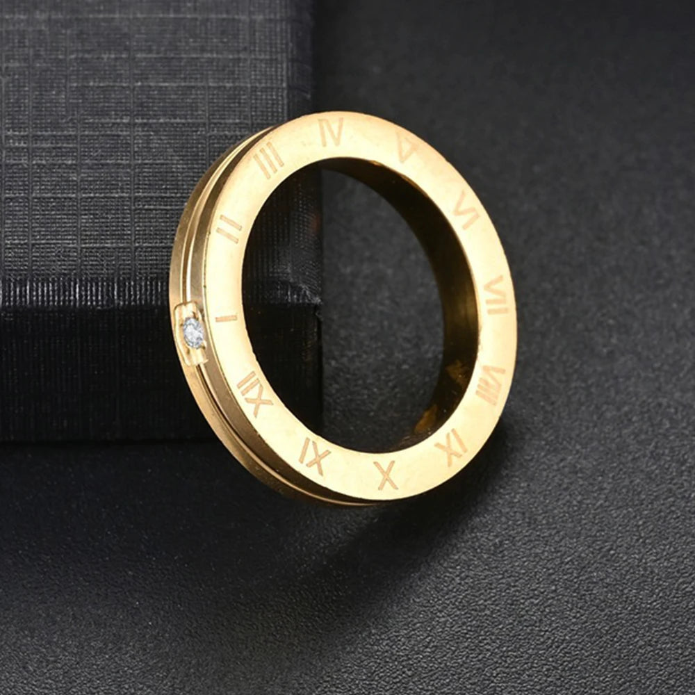 AAA CZ Cubic Zirconia Ring Stainless Steel Shinning Crystal Couple Ring Forever Love For Romantic Wedding Rings Luxlife Brands