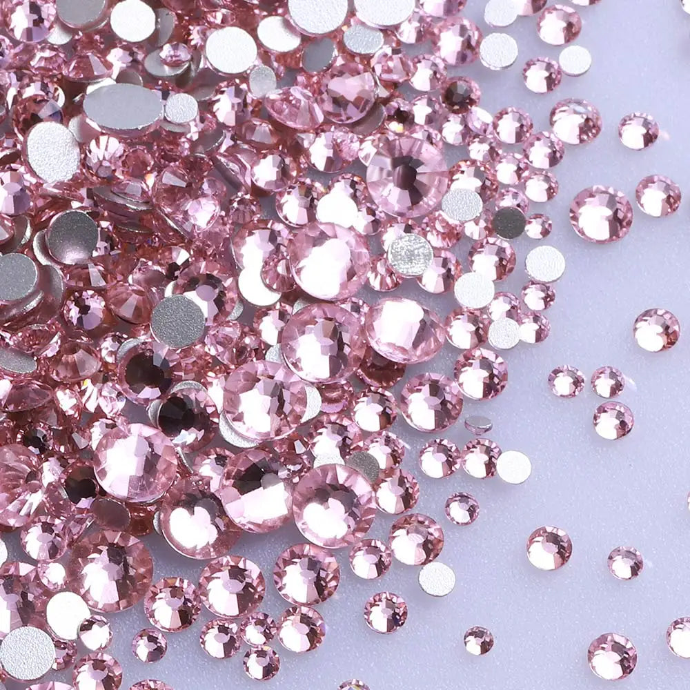 1440PCS SS3-SS20 Mix Size Non-Hotfix Glass FlatBack Rhinestones