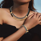 Statement Double Necklace & Bracelet Set Luxlife Brands