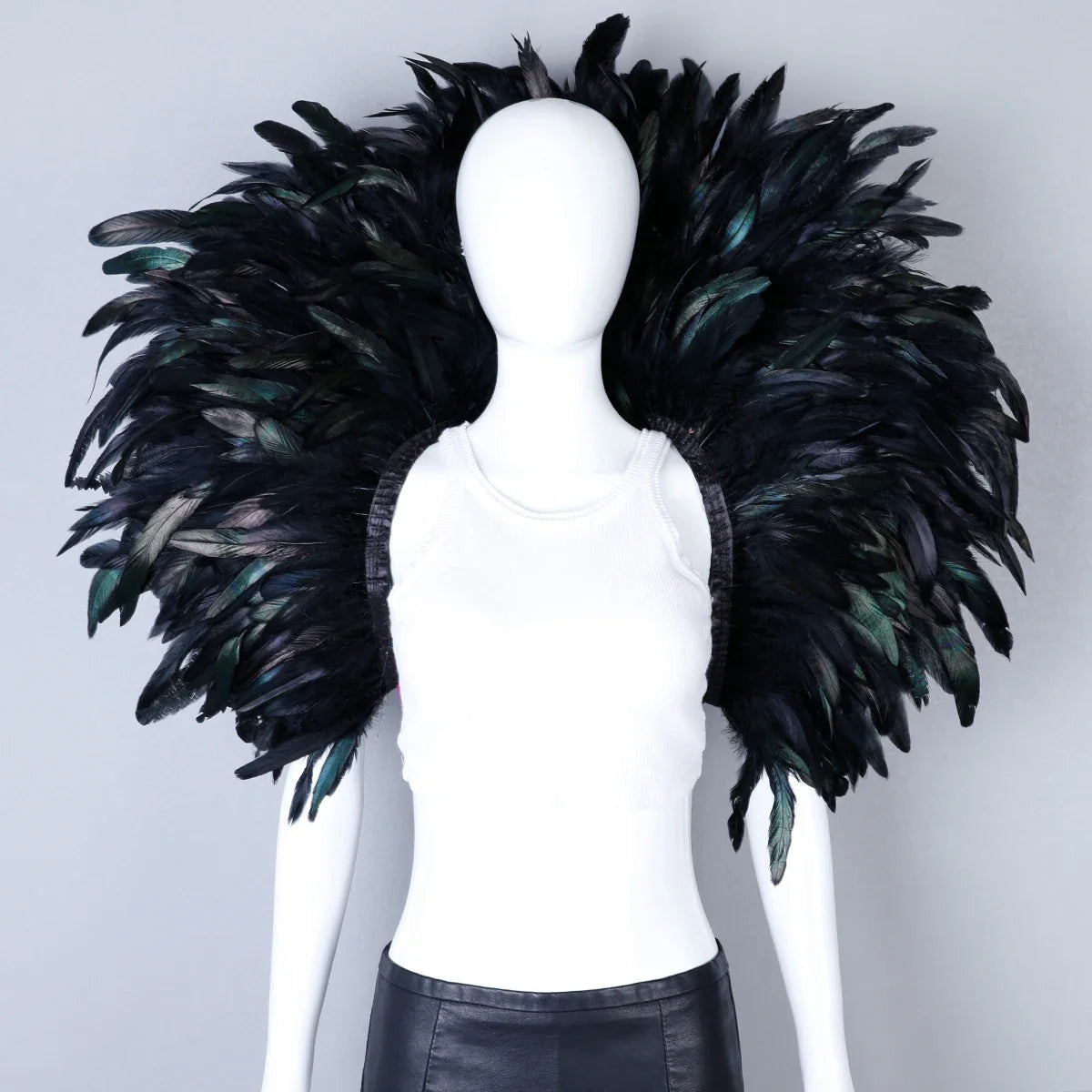 Festival Carnival Feather Shoulder Shawl