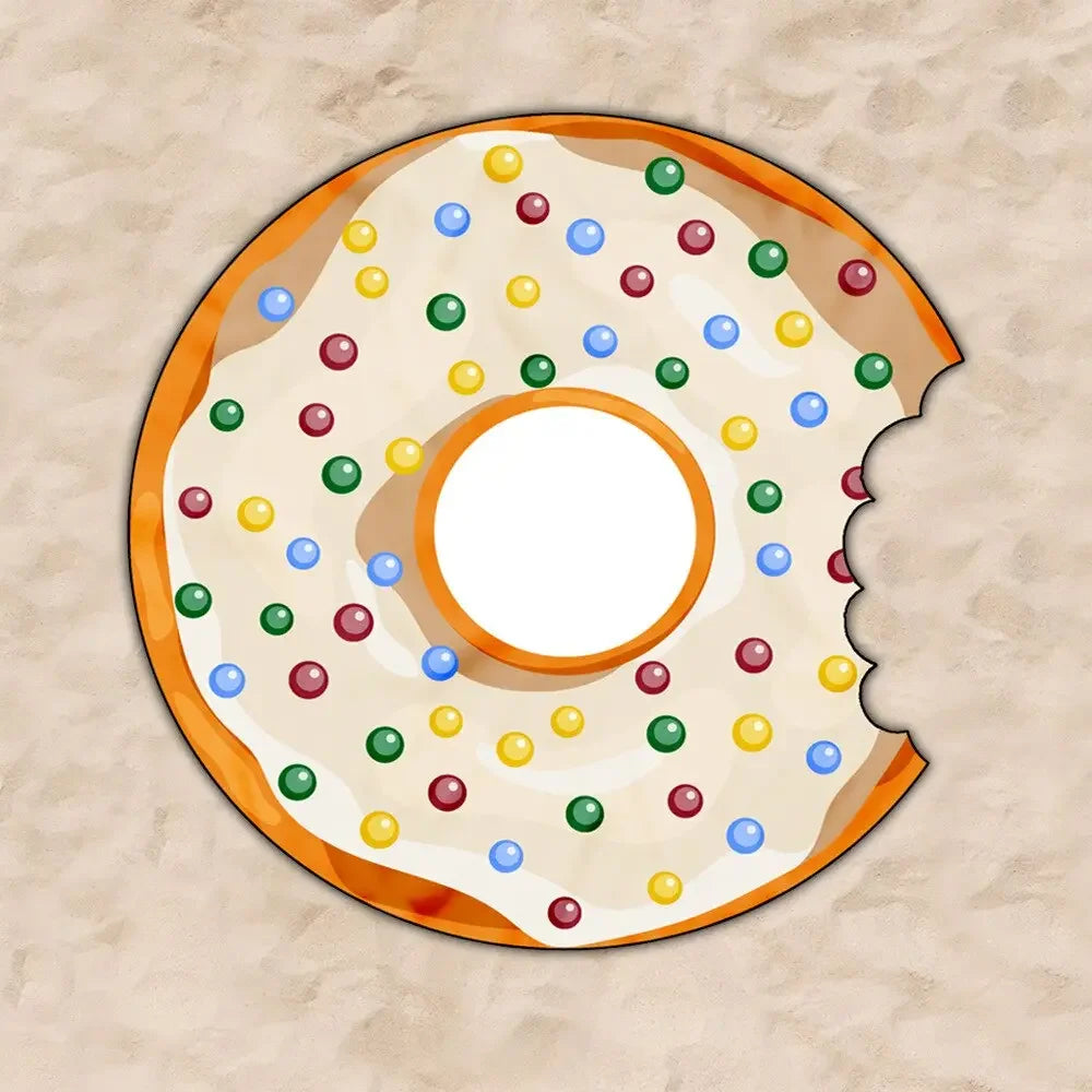 Donut Beach Mat Shaped Swimming Towels Beach Towel Irregular Towel Material Doughnut Mat Bath Towel Bath Robe Travel Towel Camp