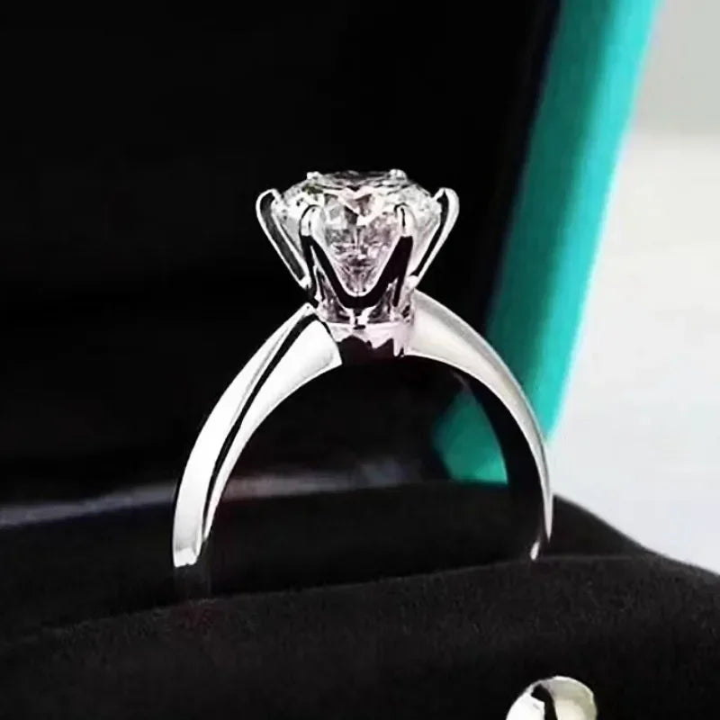 1ct Moissanite cz Engagement Ring