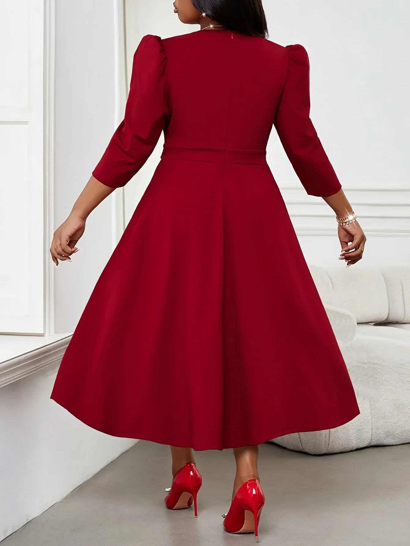 Elegant Red Event Dress Luxlife Brands