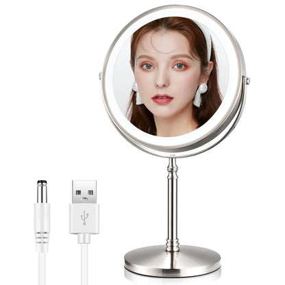 LED Makeup Mirror 10x Magnifying LUXLIFE BRANDS