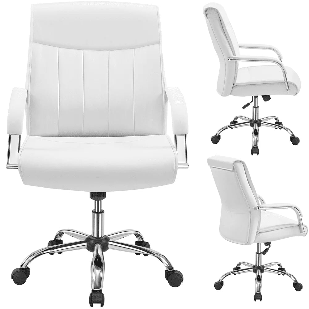 Executive Mid-Back Office Desk Chair with Armrest