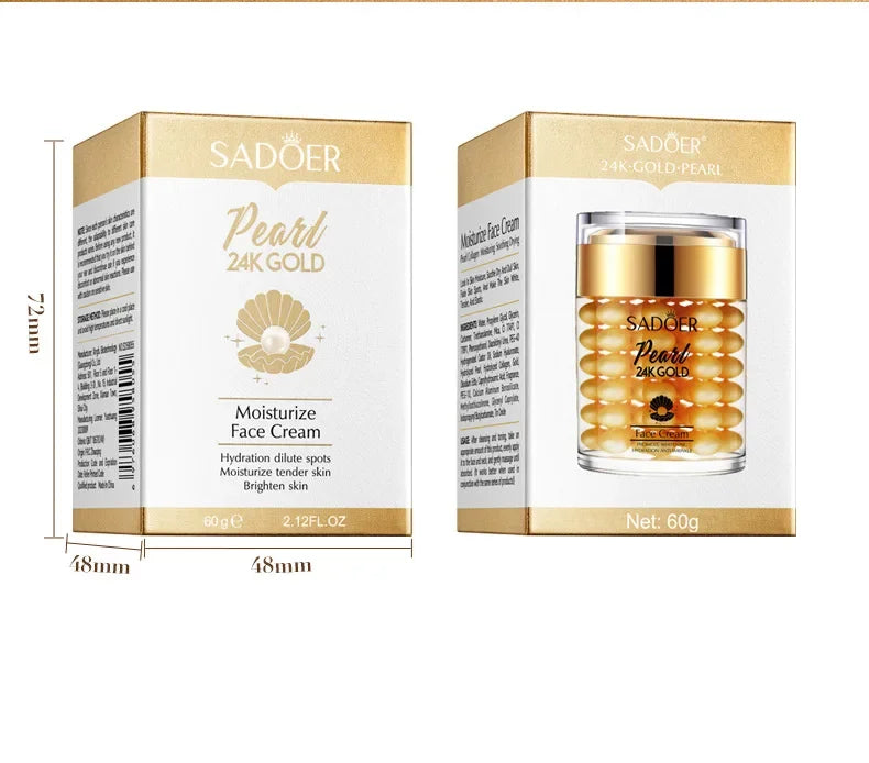 24K Golden Pearl Collagen Hydrating Firming Cream Luxlife Brands
