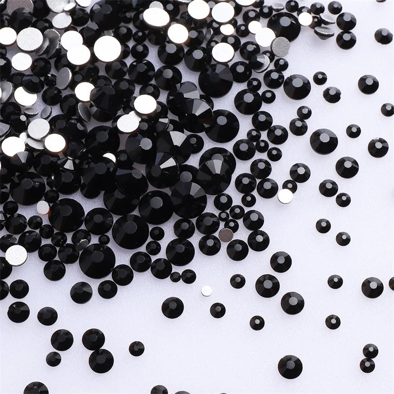 1440PCS SS3-SS20 Mix Size Non-Hotfix Glass FlatBack Rhinestones