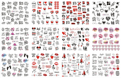 LUX Nail Art Sticker Set 12 Design/Set LUXLIFE BRANDS