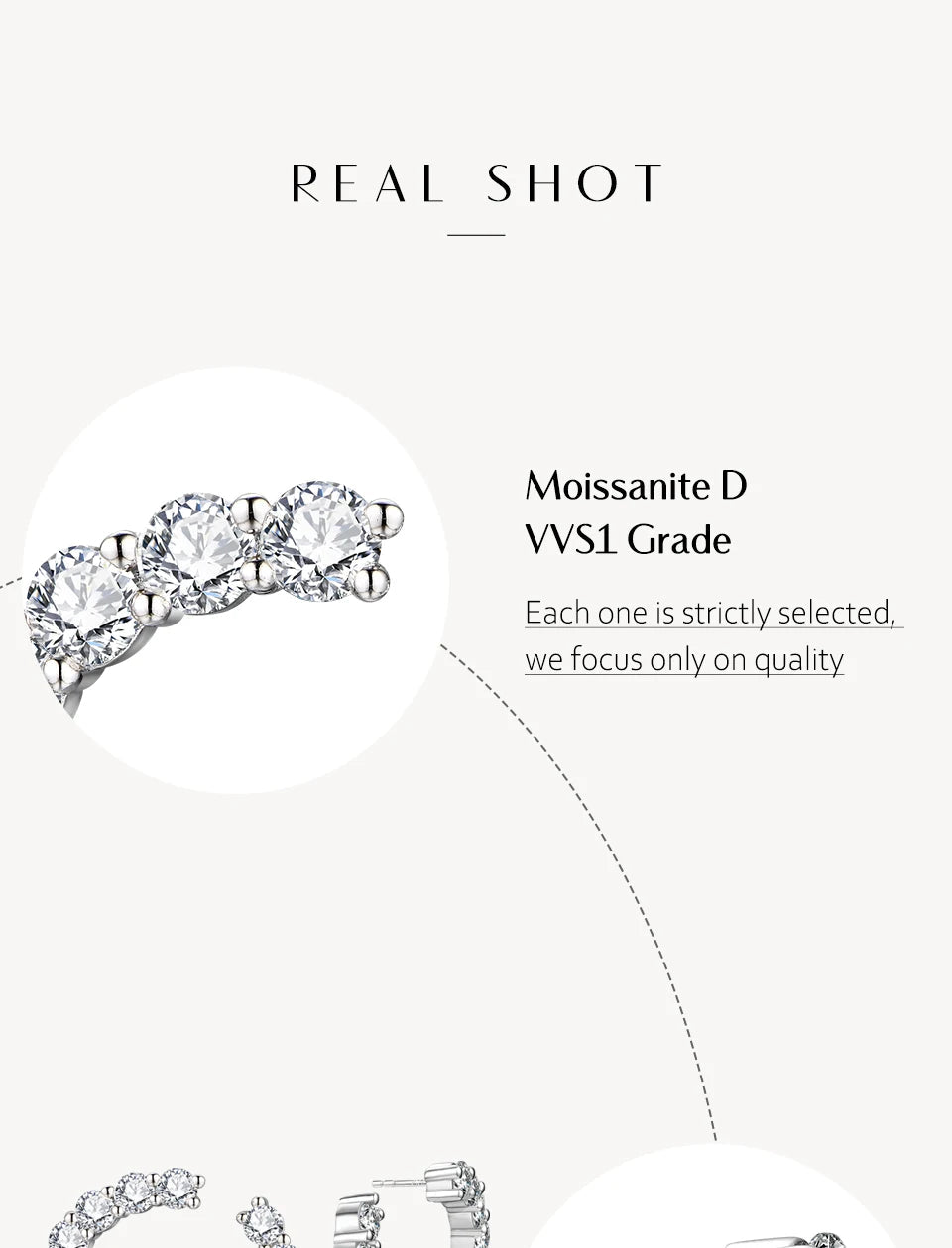 ATTAGEMS Moissanite Hool Earrings 925 Sterling Silver Passed the Diamond Test Wedding Earrings for Women Gift Fine Jewelry Band Luxlife Brands