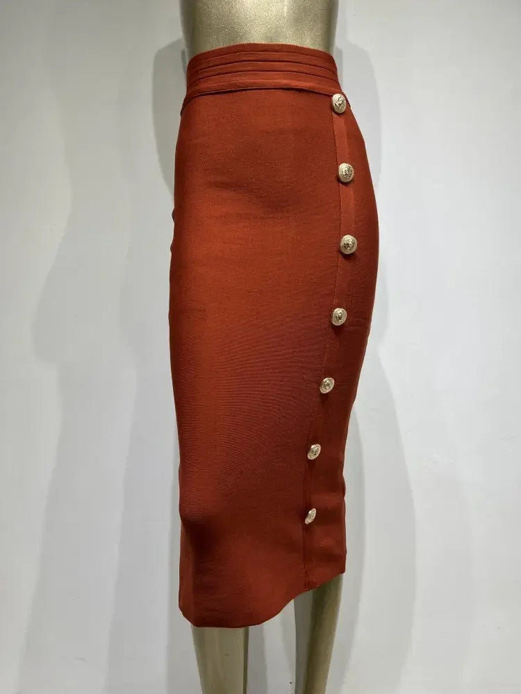 Amy Button Bandage Skirt