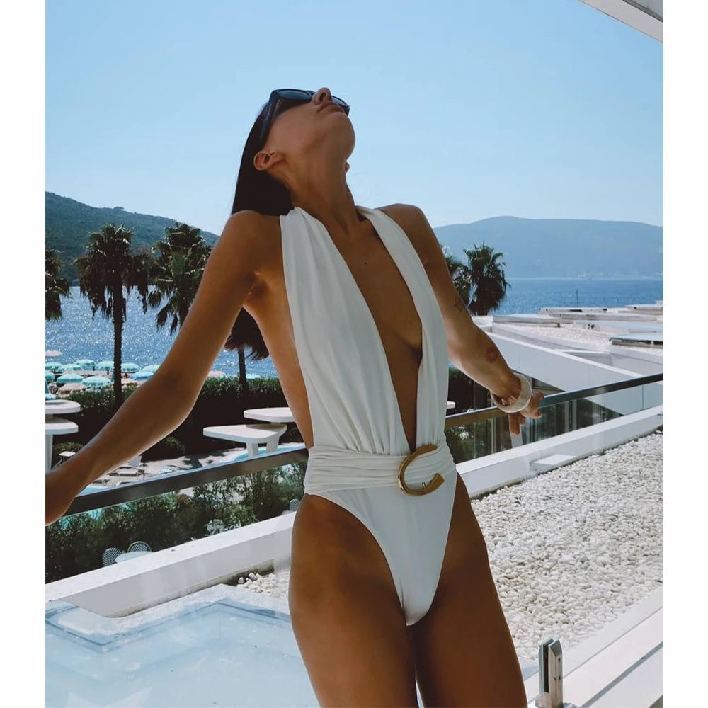 Two Pieces Micro Bikini 2025 Sexy Swimsuit Women Halter Swimwear Biquini Female Solid Bodysuit Bathing Suits Sarong Mini Skirt Luxlife Brands