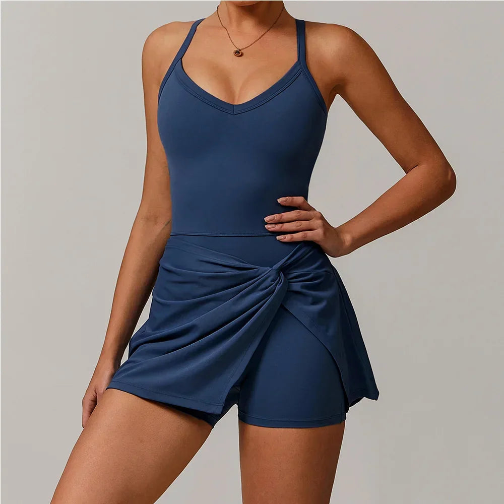 Tennis Crossback Push Up Dress Luxlife Brands