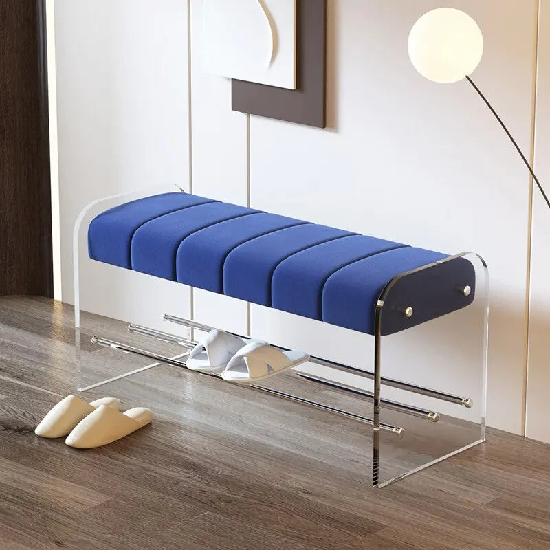 Luxury Shoe Changing Stools Hallway Shoe Cabinet Ottomans Bench Storage Living Room Sofa Stool Bedroom Bed End Stool Furniture