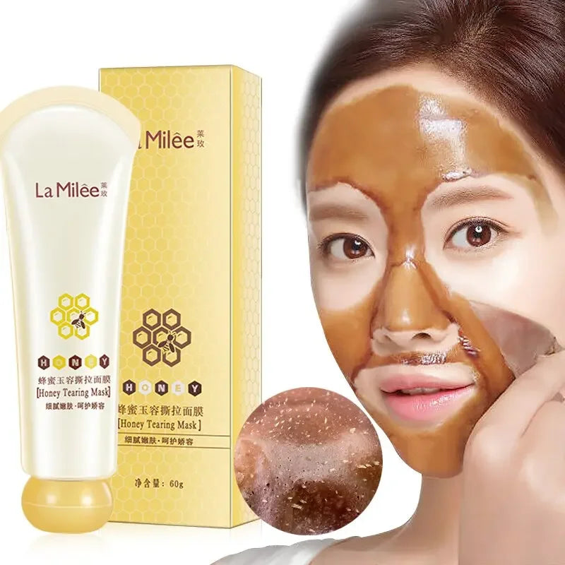 new Honey tearing mask Peel Mask oil control Blackhead Remover Peel Off Dead Skin Clean Pores Shrink Facial care face Skincare