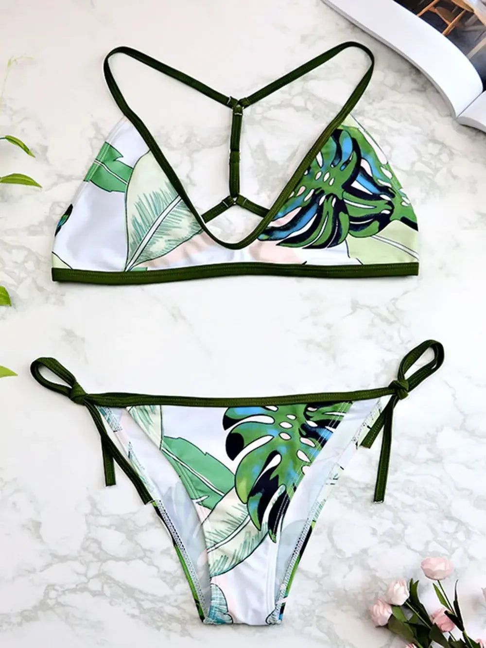 Sexy Women Bikini Brazilian Swimsuit Push-up Bra Bikini Set Two Piece Swim Suit Swimwear Low-waisted Beachwear Leopard Bathing