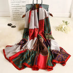 180*90cm Luxury Brand Spring Summer Autumn Women Clothing New Fashion Color matching printed silk scarf lady popular turba Luxlife Brands